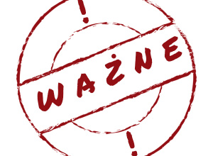 znaczek z napisem ważne