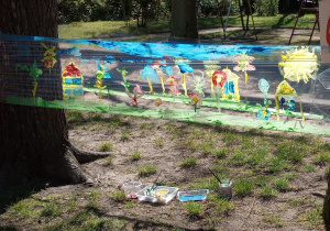 Namalowany obraz na folii